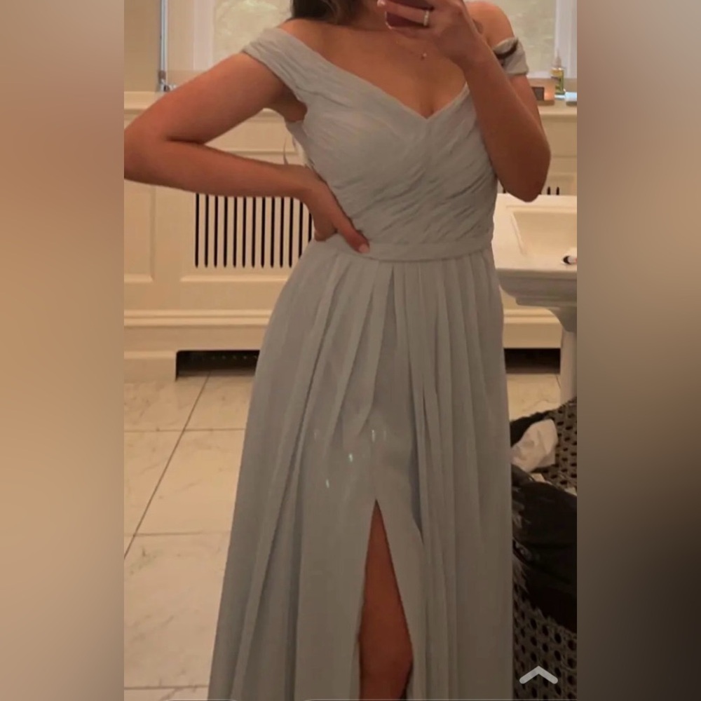 Azazie Light blue dress